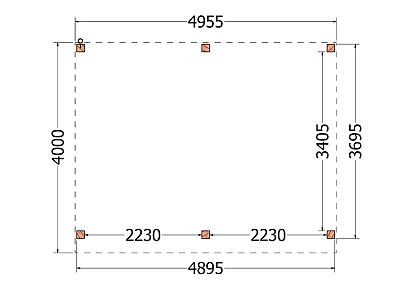 Buitenverblijf Refter XL 500x400x260cm (bxdxh)