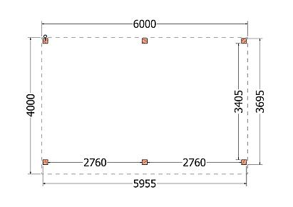Buitenverblijf Refter XL 600x400x260cm (bxdxh)