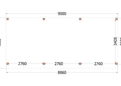 Buitenverblijf Refter XL 900x400x260cm (bxdxh)