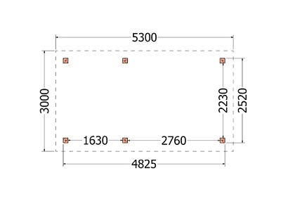 Buitenverblijf Siena 530x300x250cm (bxdxh)