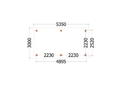 Buitenverblijf Siena 535x300x250cm (bxdxh)