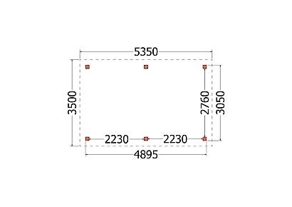 Buitenverblijf Siena 535x350x250cm (bxdxh)