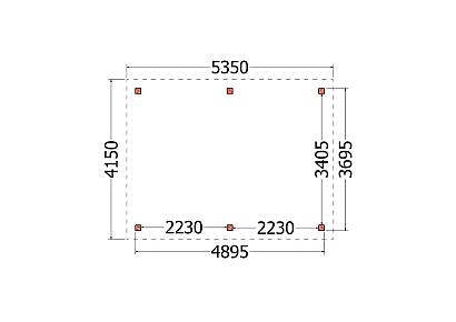 Buitenverblijf Siena 535x415x250cm (bxdxh)