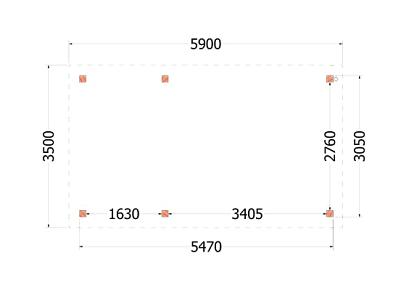 Buitenverblijf Siena 590x350x250cm (bxdxh)