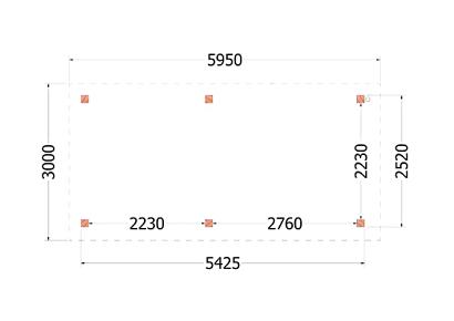 Buitenverblijf Siena 595x300x250cm (bxdxh)