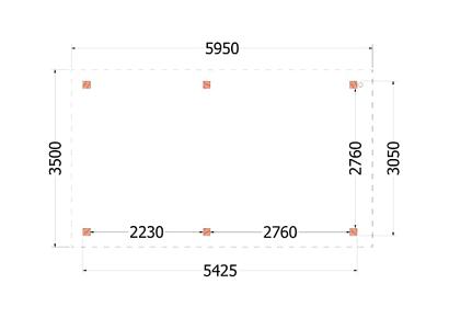 Buitenverblijf Siena 595x350x250cm (bxdxh)