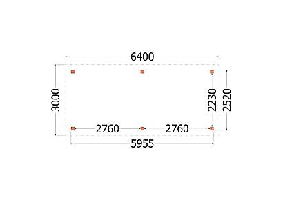 Buitenverblijf Siena 640x300x250cm (bxdxh)