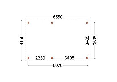 Buitenverblijf Siena 655x415x250cm (bxdxh)