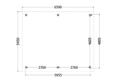 Buitenverblijf Toscane 650x545x260cm (bxdxh)