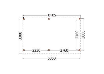 Buitenverblijf Casa 545x330x260cm (bxdxh)
