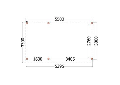 Buitenverblijf Casa 550x330x260cm (bxdxh)