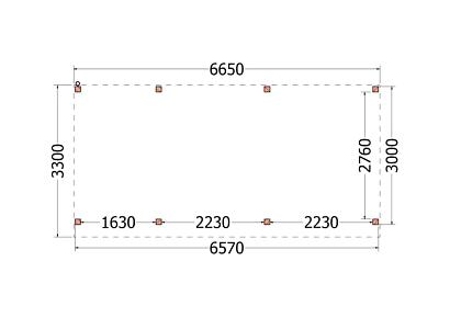 Buitenverblijf Casa 665x330x260cm (bxdxh)