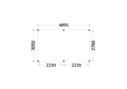 Buitenverblijf Palermo 490x310x245cm (bxdxh)