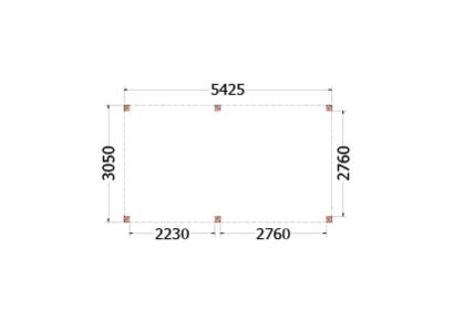 Buitenverblijf Palermo 545x310x245cm (bxdxh)