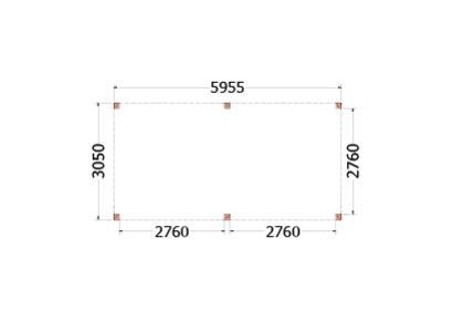 Buitenverblijf Palermo 600x310x245cm (bxdxh)