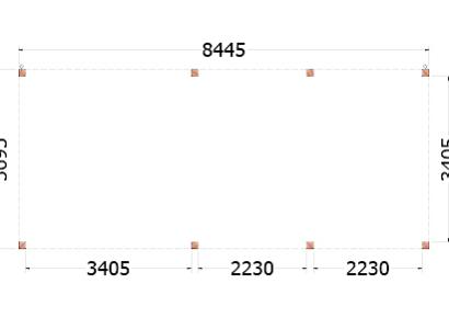Buitenverblijf Palermo 845x370x245cm (bxdxh)