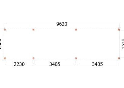Buitenverblijf Palermo 960x255x245cm (bxdxh)