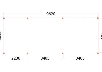 Buitenverblijf Palermo 960x370x245cm (bxdxh)