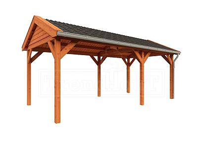 Zadeldak Betula 630x350x315cm (bxdxh)