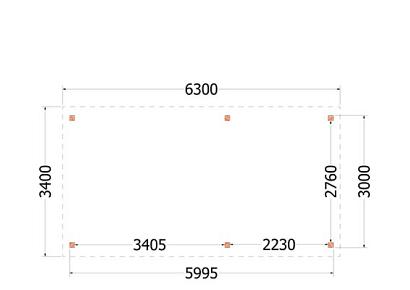 Kapschuur de Deel 630x340x300cm (bxdxh)