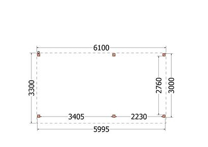 Buitenverblijf Casa 610x330x260cm (bxdxh)