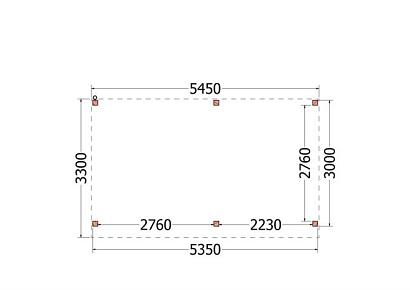Buitenverblijf Casa 545x330x260cm (bxdxh)