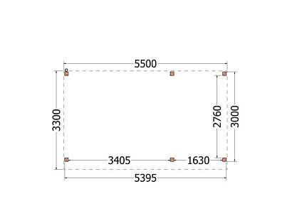 Buitenverblijf Casa 550x330x260cm (bxdxh)