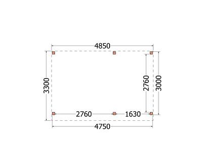 Buitenverblijf Casa 485x330x260cm (bxdxh)