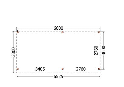 Buitenverblijf Casa 660x330x260cm (bxdxh)