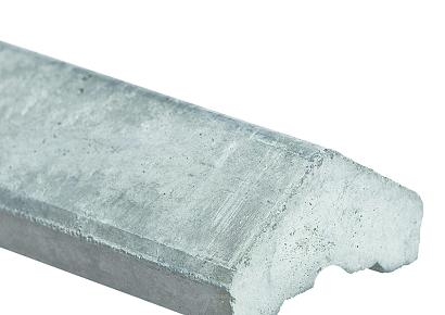 Beton afdekkap 180cm wit/grijs zadeldak diamantkop