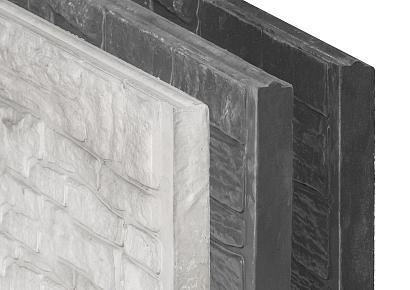 Nostalgie motiefplaat 4,8x26x184cm antraciet gecoat met mes en groef