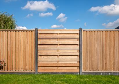 Tuinscherm Bronkhorst 180x180cm recht hardhout 18pl