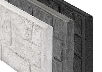 Romeins rotsmotiefplaat 4,8x36x184cm wit/grijs met mes en groef