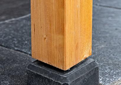 Betonpoer 15x15x60cm (M16) antraciet met vellingkant