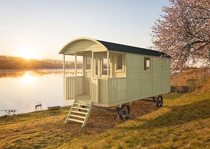Zigeunerwagen 600cm incl. Veranda Johnny met vooringang excl. Onderstel