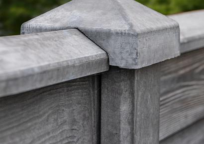 Beton afdekpet 14x14x5cm eindmodel antraciet met diamantkop