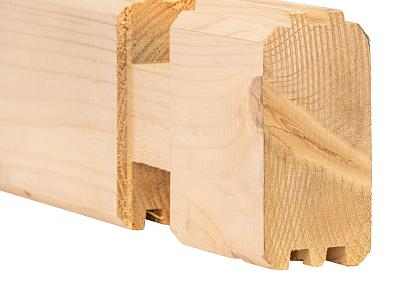 Blokhutprofiel vuren geschaafd zonder keep 70 mmx135mm