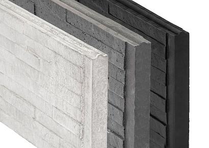 Leisteenmotiefplaat 4,8x36x184cm wit/grijs met mes en groef