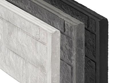 Rotsmotiefplaat 4,8x36x184cm wit/grijs met mes en groef