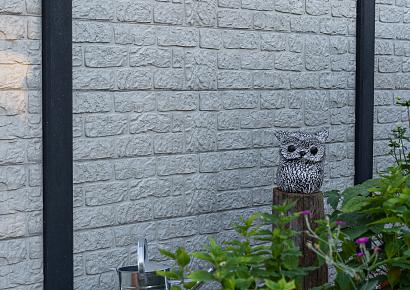 Romeins rotsmotiefplaat 4,8x26x184cm wit/grijs met mes en groef