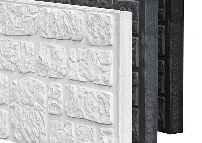 Romeins rotsmotiefplaat 4,8x26x184cm wit/grijs met mes en groef