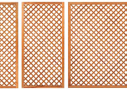 Trellis 40x180cm diagonaal hardhout met rechte lijst