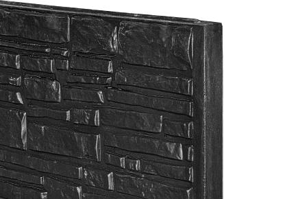 Rustico motiefplaat 4.8x36x184cm antraciet gecoat met mes en groef