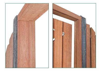 Tuindeurkozijn + aanslagligger 210x90>150cm hardhout