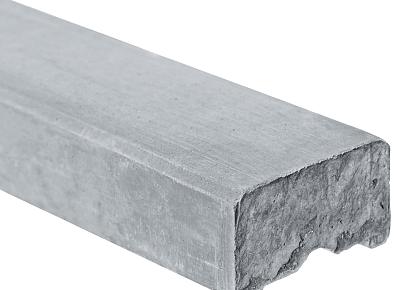 Beton afdekkap vlakke kop 180cm wit/grijs