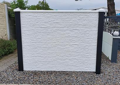 Nostalgie motiefplaat 4,8x36x184cm wit/grijs met mes en groef