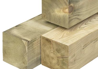 Vuren gedroogd + geimp + geschaafd 4rh 13,8x13,8x300cm