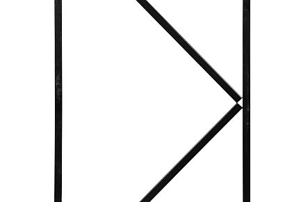 IJzeren deurframe 155x90cm gegalv verstelbaar scharnier 2 ogen zwart gespoten