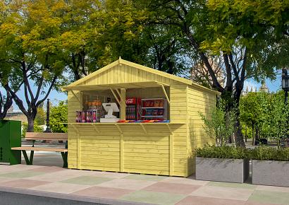 Kiosk Santa 300x246cm incl. vloer
