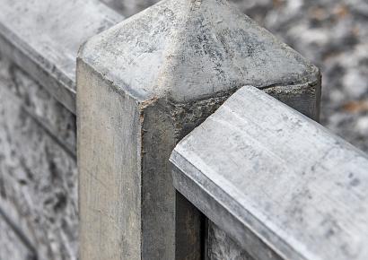 Beton afdekkap 180cm antraciet zadeldak diamantkop